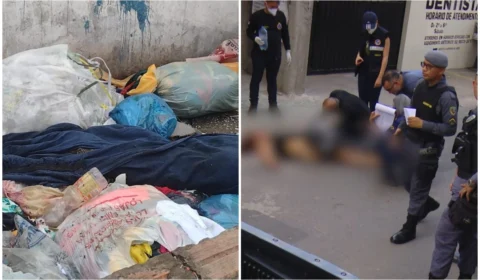Polícia prende dupla suspeita de esquartejar homem e espalhar parte do corpo em sacos de fibra, em Manaus