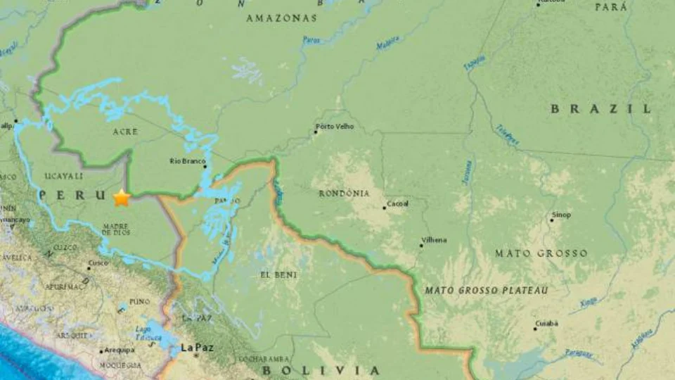 Norte do Brasil sente terremoto de magnitude 5.7 vindo do Peru