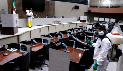 Câmara Municipal de Manaus é sanitizada para retorno dos trabalhos legislativos