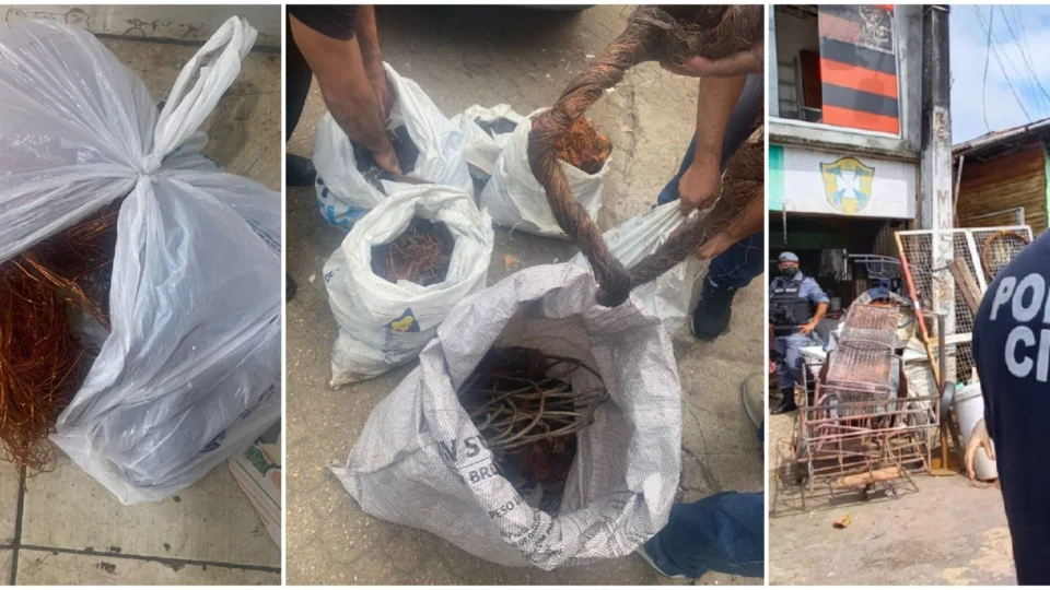 Operação ‘Fio de Meada 2’ apreende 200 quilos de cabos ilegais sendo comercializados em várias zonas de Manaus