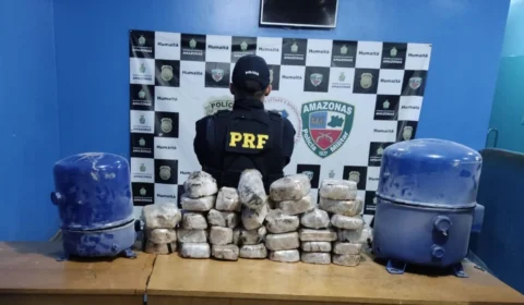PRF apreende mais de 30 kg de cocaína dentro de compressores de refrigeração em Humaitá-AM