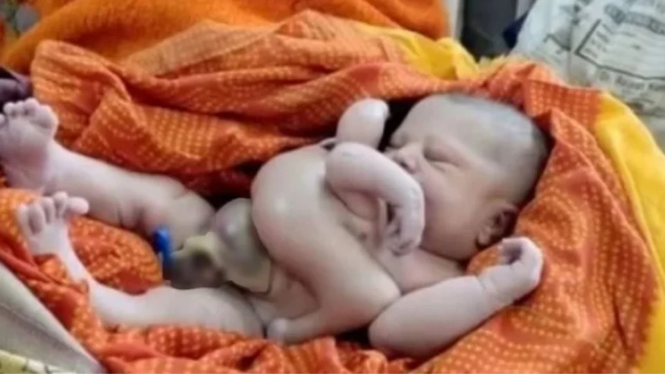 Na Índia, bebê nasce com quatro braços e quatro pernas e é endeusado