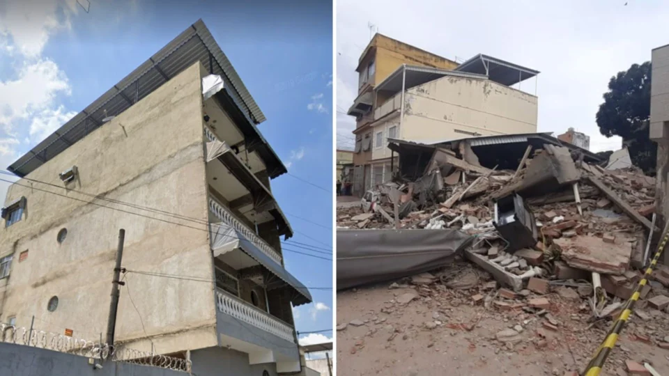 Em Nilópolis-RJ, desabamento de prédio deixa um morto e três feridos