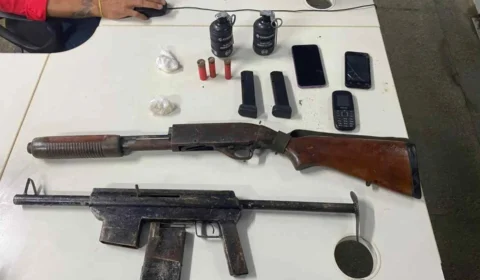 Homem é preso com granadas, armamento pesado e drogas em Iranduba, no AM