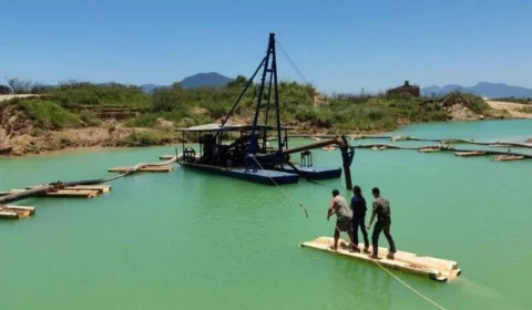 Operação Gandu prende dono de areal ilegal próximo ao Rio Guandu, no RJ