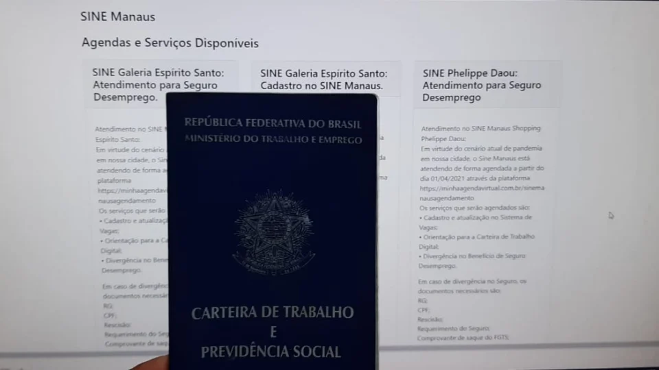 Sine Manaus e AM ofertam 258 vagas de emprego nesta quarta-feira