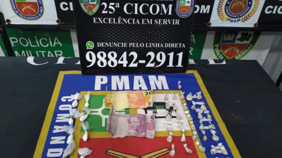 Dois homens envolvidos com tráfico de drogas são detidos em Manaus