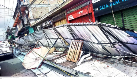 Menino morre após marquise desabar, na Zona Leste de Manaus