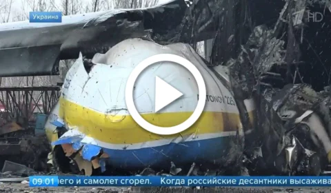 VÍDEO: TV russa divulga imagens do maior avião do mundo, Antonov-225, destruído após ataque na Ucrânia