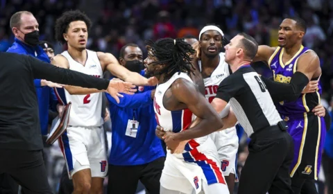 VÍDEO: LeBron James agride Isaiah Stewart e acaba em confusão durante NBA