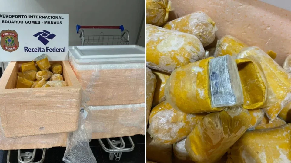 Drogas escondidas em polpa de buriti são apreendidas em aeroporto de Manaus