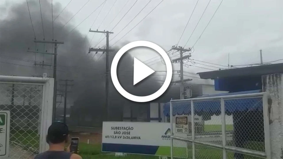 VÍDEO: termelétrica é atingida por princípio de incêndio na Zona Leste de Manaus