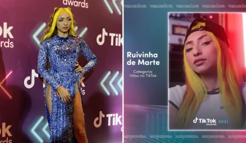 Ruivinha de Marte vence na categoria ‘Hitou’ no TikTok Awards 2021, em SP; veja vídeo