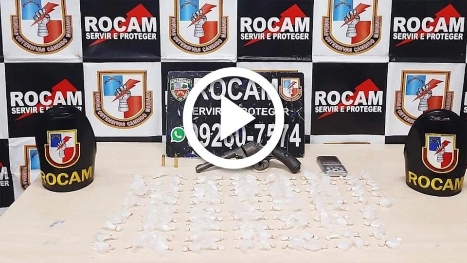 VÍDEO: Rocam prende jovem com drogas na Zona Norte de Manaus