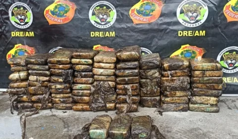 PF apreende 80 Kg de drogas em embarcação que vinha de Japurá para Manaus