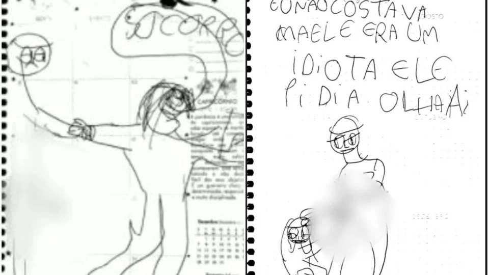 Crianças de 6 e 8 anos denunciam estupro e pedem socorro por meio de desenhos; pai é preso