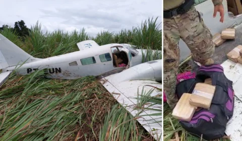 Aeronave carregada com 165 kg de drogas é interceptada pela FAB no Amazonas