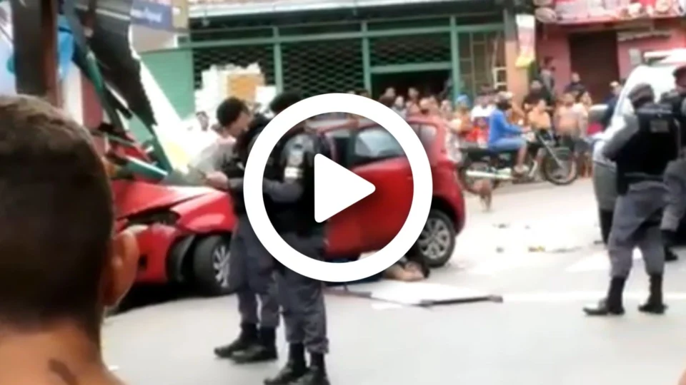 VÍDEO: perseguição policial acaba com dois feridos e um comércio parcialmente destruído na Zona Leste de Manaus