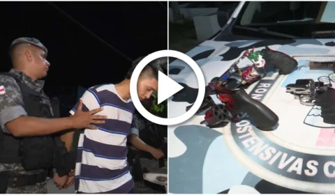 VÍDEO: bandidos são presos no aniversário de integrante de facção em Iranduba-AM