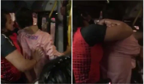 VÍDEO: após importunação sexual, mulher aplica ‘mata-leão’ em homem dentro de ônibus em Belém
