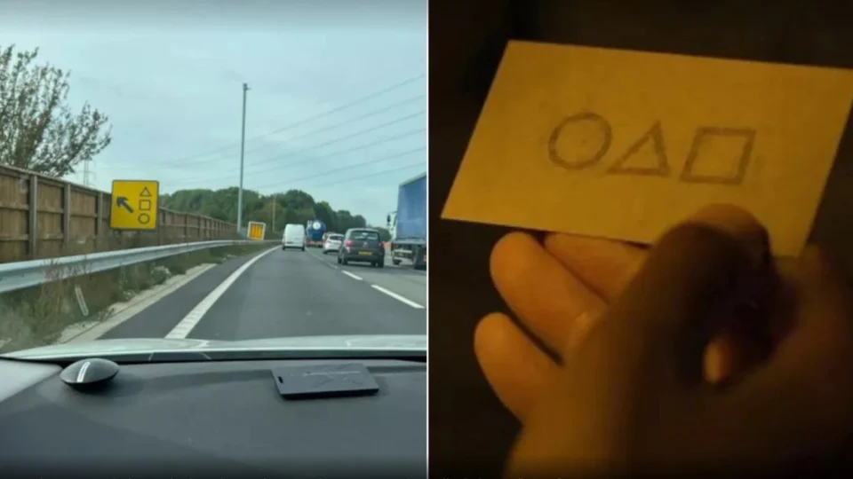 Com série em alta no streaming, polícia do Reino Unido ressalta que placa em estrada não indica caminho para ‘Round 6’