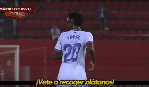 Torcedores mandam Vinicius Júnior “pegar bananas”, diz emissora de TV