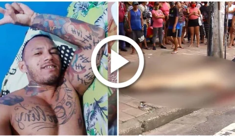 VÍDEO: homem de 30 anos morre com tiros na cabeça, na Praça do Relógio, Centro de Manaus