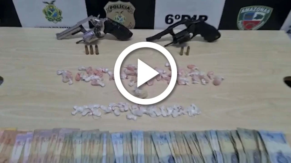 VÍDEO: homem é preso com armas e drogas na Zona Norte de Manaus