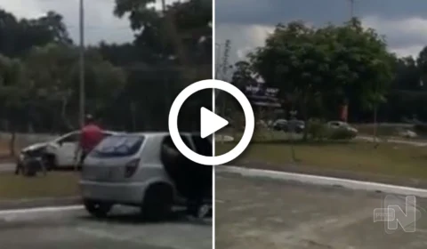 VÍDEO: acidente de trânsito deixa carros destruídos próximo ao Aeroporto de Manaus