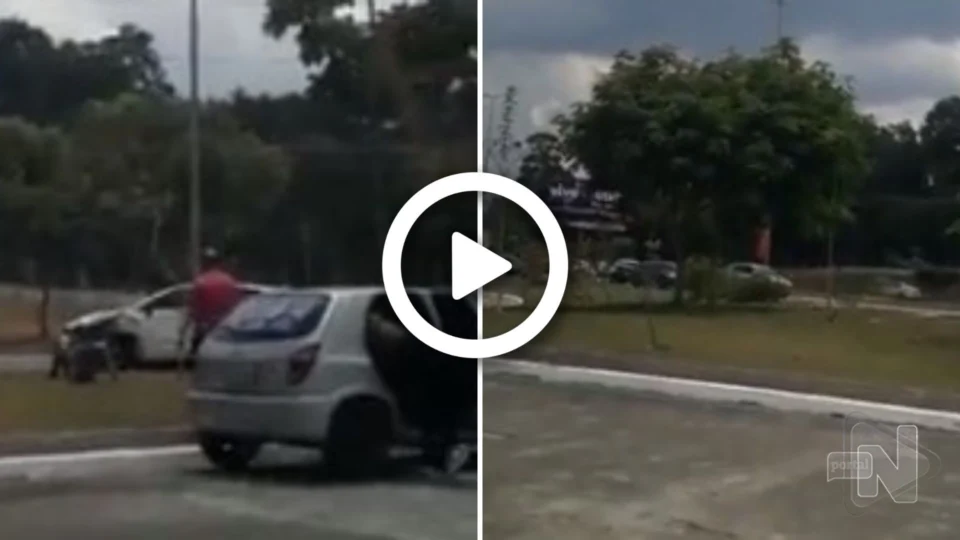 VÍDEO: acidente de trânsito deixa carros destruídos próximo ao Aeroporto de Manaus