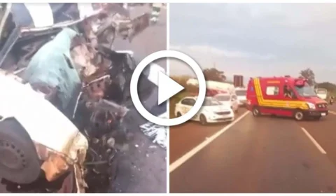 VÍDEO: confira momento em que jornalista percebe que filho é vítima de acidente em SP