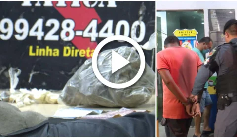 VÍDEO: dupla é presa por tráfico em praça da Zona Norte de Manaus