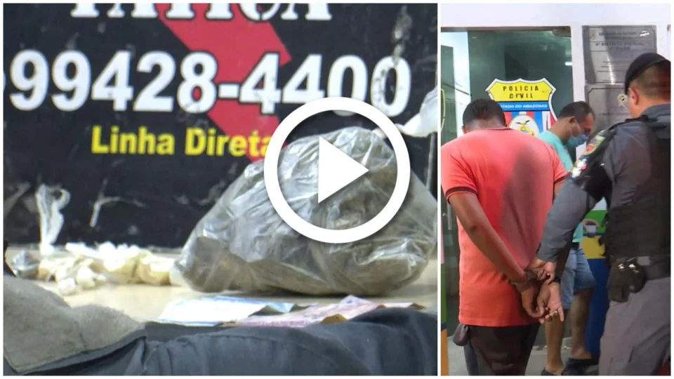 VÍDEO: dupla é presa por tráfico em praça da Zona Norte de Manaus