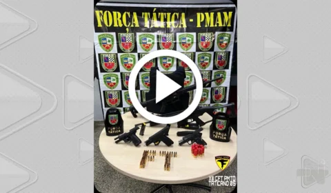 VÍDEO: homem é preso suspeito de armazenar arsenal de armas e munições em terreno na Zona Oeste de Manaus