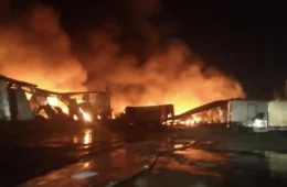 Galpão pega fogo próximo ao Aeroporto Internacional de Cumbica, em São Paulo