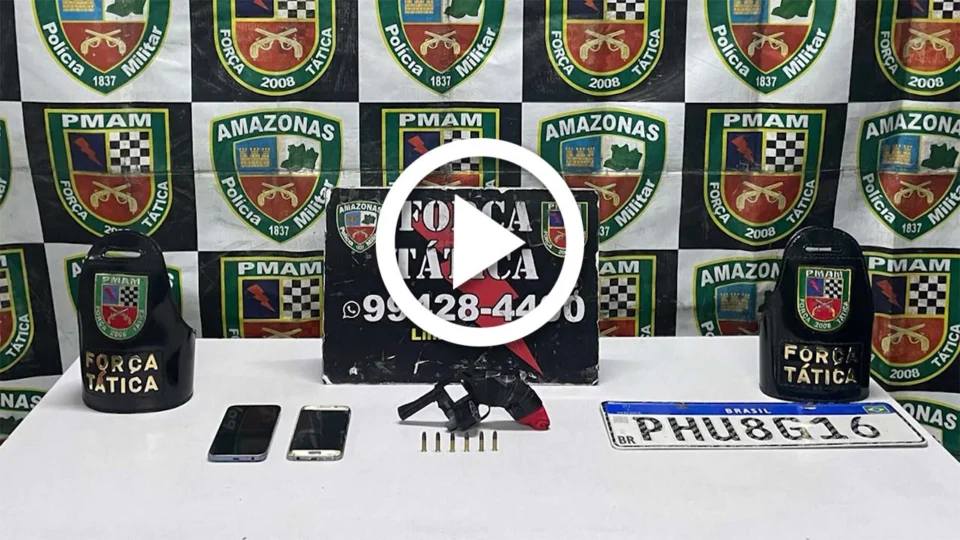 VÍDEO: trio armado é preso na Zona Sul de Manaus