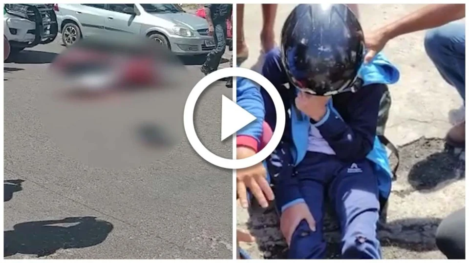 VÍDEO: roda de ônibus esmaga cabeça de mulher após acidente de motocicleta na Zona Norte de Manaus
