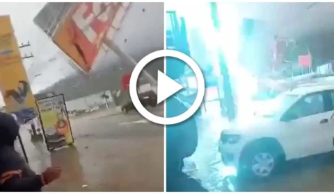 VÍDEO: ciclone causa deslizamentos, queda de outdoor e destelhamentos em Santa Catarina