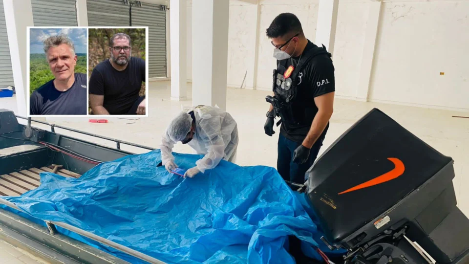 Vestígios de sangue são encontrados na lancha de suspeito pelo desaparecimento de indigenista e jornalista no AM