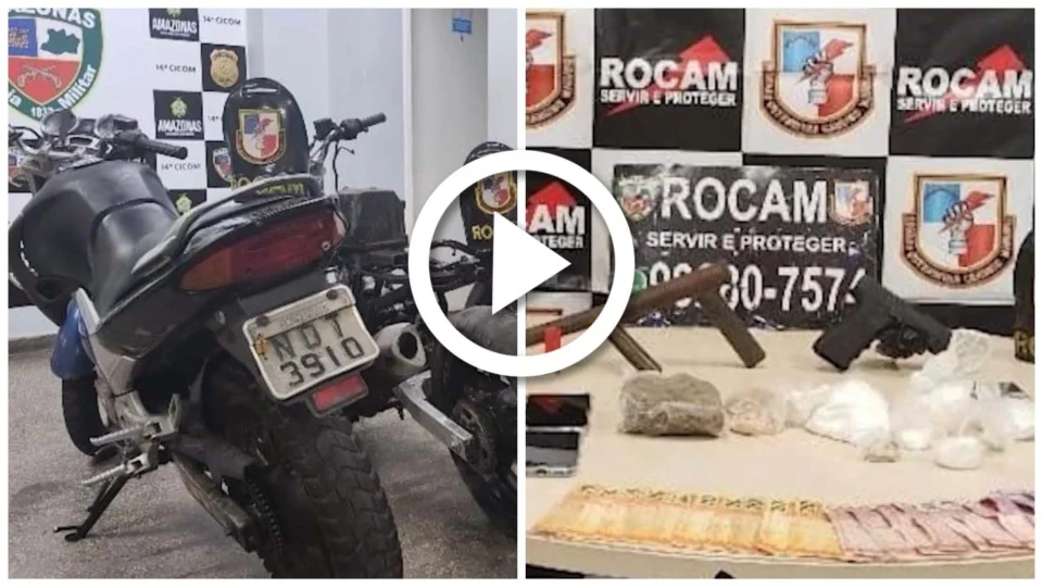 VÍDEO: dupla é presa com armas e drogas em abordagem na Zona Leste de Manaus