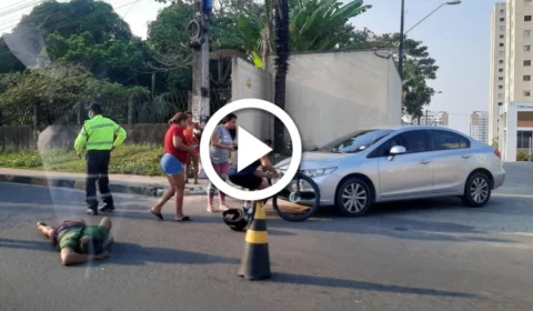 VÍDEO: ciclista é atropelado na Avenida Coronel Teixeira, Zona Oeste de Manaus