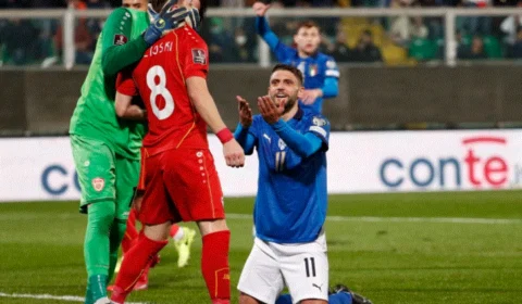 Itália perde para Macedônia por 1 a 0 e está fora da Copa do Mundo no Catar