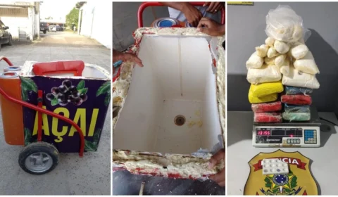 PF apreende droga escondida em carrinho de açaí no Porto de Tabatinga, no AM