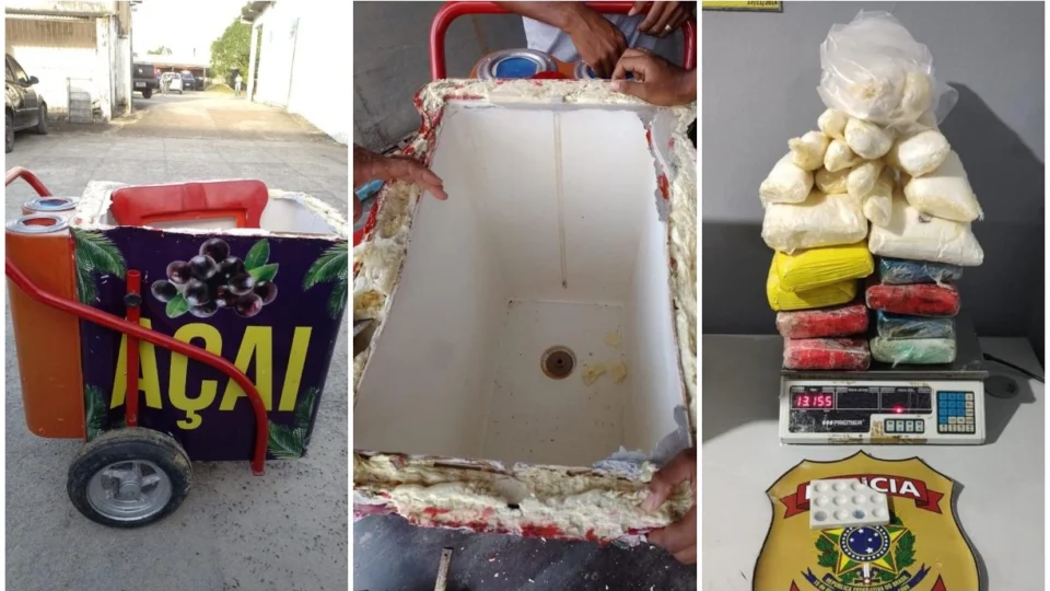PF apreende droga escondida em carrinho de açaí no Porto de Tabatinga, no AM