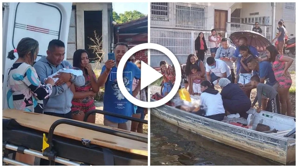 VÍDEO: mulher entra em trabalho de parto em bote na orla de Maués, interior do Amazonas