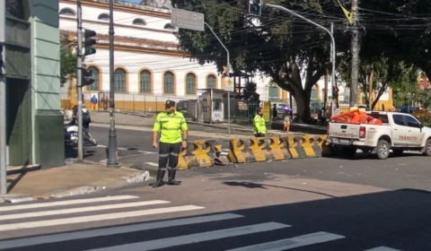 IMMU altera sentido de ruas no Centro de Manaus devido às obras emergenciais na Avenida 7 de Setembro
