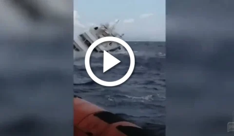 VÍDEO: Iate luxuoso com 9 passageiros afunda no Mar Mediterrâneo, na Itália