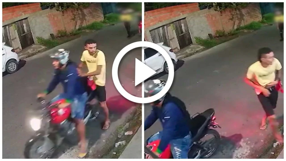 VÍDEO: dupla é presa por assaltar clientes de banca de churrasco na Zona Leste de Manaus