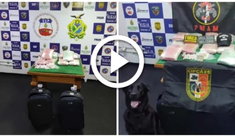 VÍDEO: mulheres são flagradas com drogas em barco próximo a Tefé, interior do Amazonas