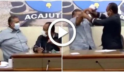 VÍDEO: presidente de Câmara na BA é agredido por vereador durante sessão
